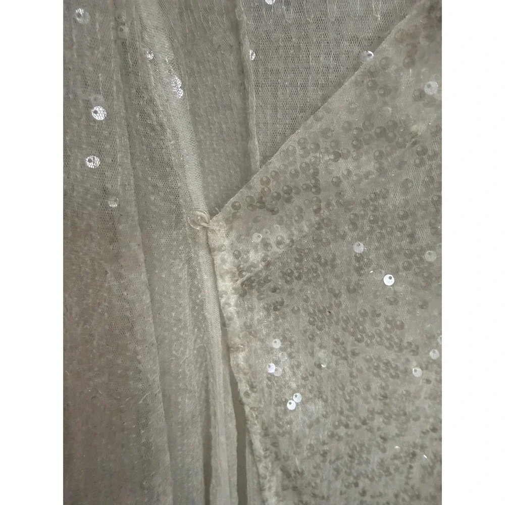 4th + Reckless NEW White Sequin Wrap Mini Dress Bridal Party READ!!!‎ Size M